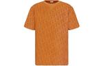 Футболка DIOR из махровой ткани косого плетения, оранжевая - фото 4