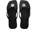 Сандалии Havaianas Slim Square Centenary Diamond Sandals, черный - фото