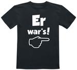 Футболка Sprüche Kids - Er war's!, черный - фото