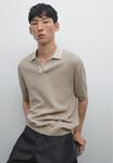 Поло Massimo Dutti TEXTURED V-NECK, Light Grey - фото 3