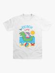 Футболка Brand Threads Kids' George Beach Life Peppa Pig, White/Multi - фото