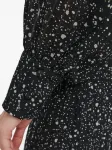 Платье с принтом в крапинку и рукавами-буфами Sisley, черный - фото 5