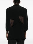 Пиджак с вырезом от Yohji Yamamoto, черный - фото 4