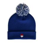 Наруто - шапка с гербом Учиха с помпоном - фото