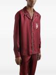 Рубашка с вышитым логотипом Dolce & Gabbana, красный - фото 4