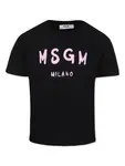 Футболка с логотипом MSGM Kids, черный - фото
