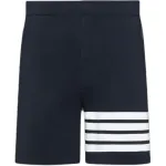 Шорты в полоску zip THOM BROWNE, синий - фото