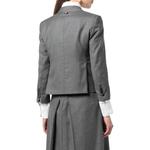 Короткий однобортный блейзер THOM BROWNE, серый - фото 4
