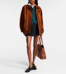 Юбка-мини из твила из чистой шерсти Miu Miu, Blu+Verde - фото 2