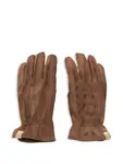 Кожаные перчатки Visvim, коричневый - фото