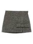 Юбка мини в ломаную клетку Douuod Kids, коричневый - фото