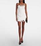 Мини-платье из креп-кади с лазерной резкой Blumarine, White Pearl - фото 2