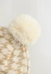 Шапочка Next, Neutral Dogtooth Knitted Pom - фото 2