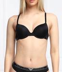 Бюстгальтер женский Emporio Armani с формованной чашкой, черный - фото