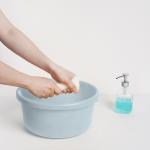 Ведро с вставкой и крышкой, серо-голубое. IKEA Pepprig - фото 4