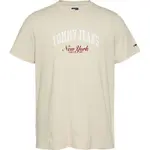 Футболка Tommy Jeans Varsity Pop, бежевый - фото