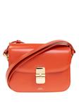 Кожаная сумка через плечо A.P.C., оранжевый - фото
