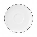 Lido Black Line блюдце для кофе с молоком 16 см Seltmann Weiden, белый черный - фото
