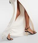 Платье из джерси с вырезом Tom Ford, Pearl White - фото 6