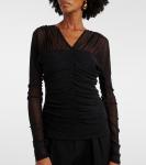 Сетчатый топ Eli Diane von Furstenberg, черный - фото 5