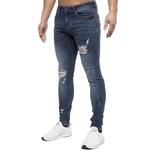 Мужские рваные джинсы скинни Eto, синий - фото