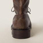 Кожаные сапоги Miu Miu, коричневый - фото 3