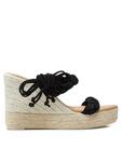 Эспадрильи Manebi Hamptons Two Braided Bands Wedge Эспадрильи Manebi K 1.0 WE, черный - фото