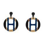 HERMES Лакированные серьги с кантом Women's Blue - фото 5