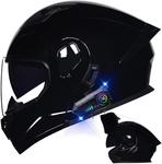 Шлем мотоциклетный AAREG Bluetooth, черный - фото