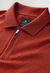 Поло Next ZIP NECK SMART REGULAR FIT, Rust Red/Orange - фото 7
