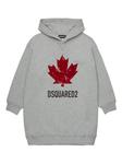 DSQUARED2 KIDS платье с капюшоном, серый - фото