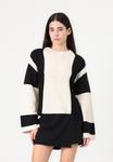 Джемпер Vero Moda VMGIGI O NECK PULLOVER , Birch/Black/Off-White - фото