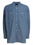 Рубашка из хлопка с накладными карманами BEAMS PLUS, синий - фото