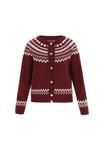 Кардиган DreiMaster Cardigan, Wine Red Offwhite/Dark Red - фото 5