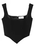 Шерстяной топ-бюстье Giuseppe Di Morabito, черный - фото