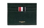 THOM BROWNE Кожаный картхолдер мужской тёмно-зелёный - фото