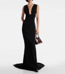 Платье из крепового джерси Stella McCartney, черный - фото 2