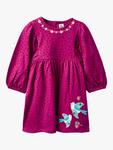 Детское платье с аппликацией птички JoJo Maman Bébé, Berry - фото