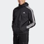 Куртка Essentials 3 полоски тканая ветровка Adidas, черный - фото 2