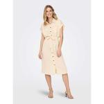 Длинное платье Only Hannover Short Sleeve, бежевый - фото