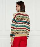 Джемпер женский Weekend Maxmara свободного кроя с узором в полоску, мультиколор - фото 3