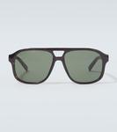 Авиаторские солнцезащитные очки Gucci - фото