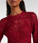 Кружевное платье миди Carolina Herrera, Garnet - фото 4