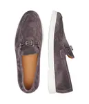 Кожаные мокасины Baldinini, серый - фото 4