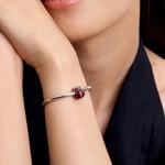 Pandora 925 Sterling Silver Enamel Jewelry Accessories Women's Red/Silver - фото 6