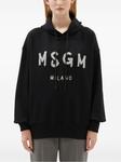 MSGM хлопковая толстовка с логотипом, черный - фото 2