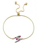Браслет-Боло с разноцветными золотыми камнями Adornia, multi-m - фото