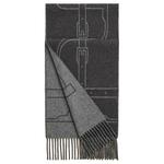 HERMES Вязаный шарф мужской, Gray - фото 5