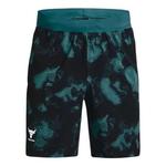 Шорты project rock woven camo printed shorts 'black teal' Under Armour, черный - фото