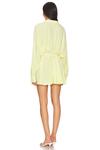 X revolve супер-оверсайз рубашка-мини-платье бойфренда Norma Kamali, желтый - фото 3